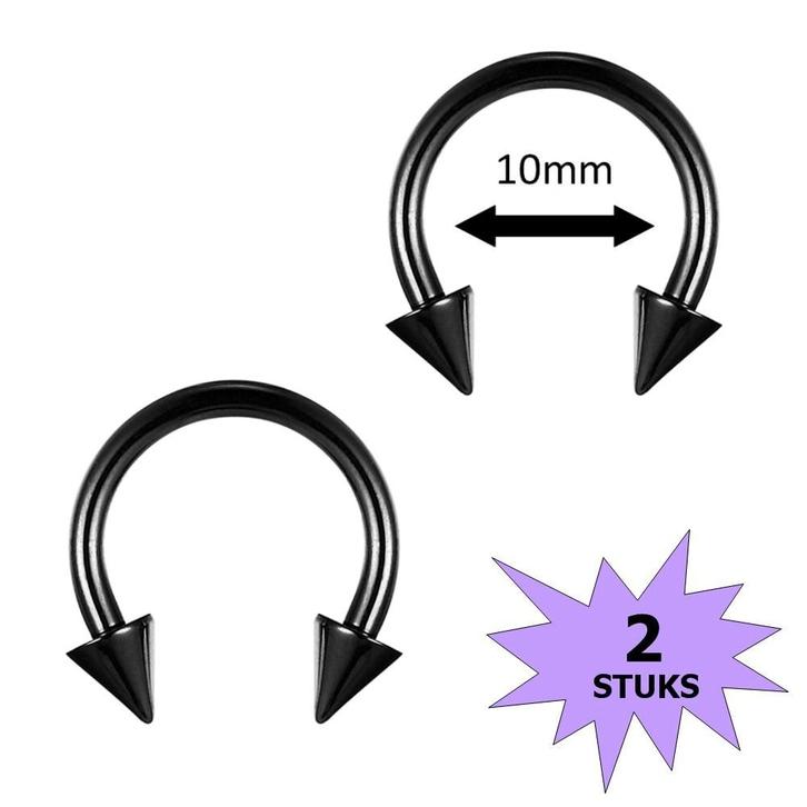 Fako Bijoux - Circular Barbell Piercing - Hoefijzer Spike -, Sieraden, Tassen en Uiterlijk, Piercings, Verzenden