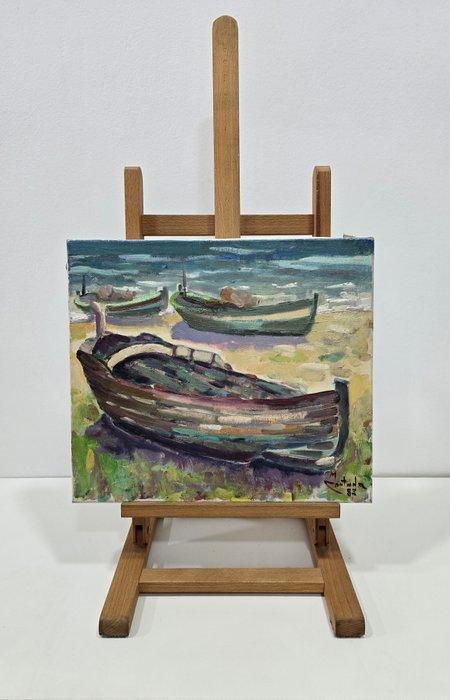 Manuel Cortada (1939) - NO RESERVE - Arena y madera, Antiek en Kunst, Kunst | Schilderijen | Klassiek