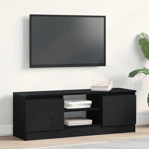 vidaXL Tv-meubel 102x30x36 cm spaanplaat zwart eikenkleurig, Huis en Inrichting, Kasten | Televisiemeubels, Nieuw, Overige houtsoorten