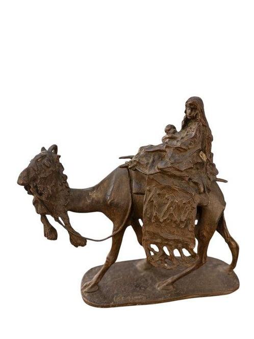 Ernesto Bazzarro (1859-1937) - sculptuur, Cammello con, Antiek en Kunst, Antiek | Keramiek en Aardewerk