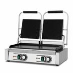 HCB Paninigrill - geribbeld/glad - dubbel - 230V - RVS, Verzenden, Nieuw in verpakking, Overige typen