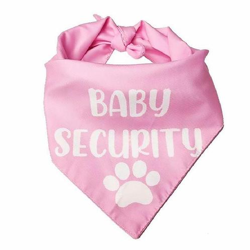 Honden bandana Baby Security roze, blauw o fzwart, Dieren en Toebehoren, Honden-accessoires, Nieuw, Verzenden