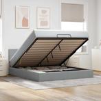 vidaXL Bed poef met matras en LEDs 180x200 cm stof, Huis en Inrichting, Eenpersoons, Verzenden, Nieuw, 80 cm