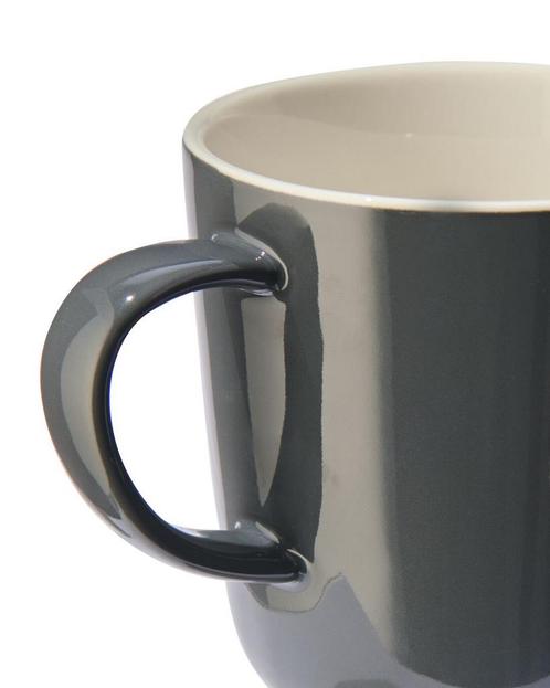 HEMA Mok 280ml Chicago new bone donkergrijs, Huis en Inrichting, Keuken | Servies, Nieuw, Verzenden