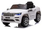 Kinderauto, JEEP GRAND CHEROKEE, wit, leder, rubber, NIEUW!, Nieuw, Ophalen of Verzenden