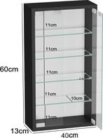 2dekans | VVD - Vitrinekastje wandvitrine - 40 x 60 x 12 cm, Ophalen of Verzenden, Zo goed als nieuw