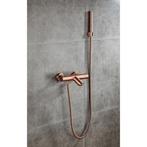 Thermostatische Badkraan BWS Koper met Handdouche Geborsteld, Ophalen of Verzenden, Nieuw, Kraan