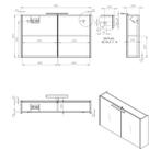 Best-Design Happy MDF Spiegelkast + Verlichting 100x60cm, Ophalen of Verzenden, Nieuw