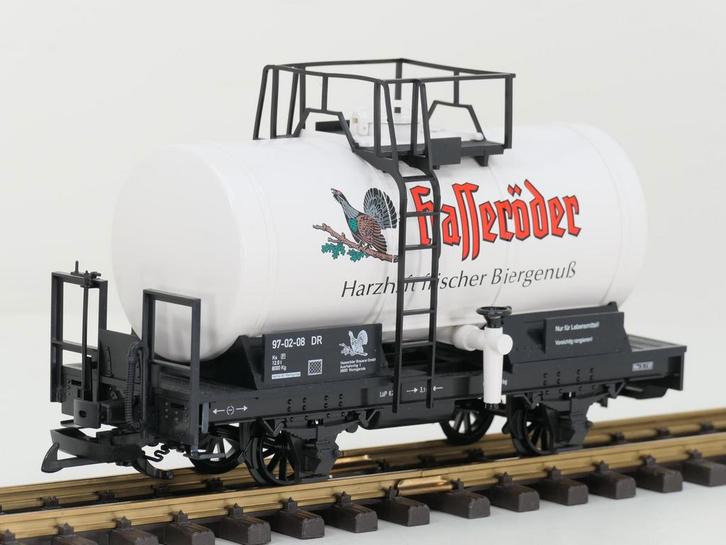 LGB 45406 Hasseröder-Bierkesselwagen DR 97-02-08, Hobby en Vrije tijd, Modeltreinen | Overige schalen, Overige typen, Gebruikt