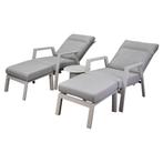 Barolo lounge balkonset 5 delig verstelbaar latte zand, Tuin en Terras, Tuinsets en Loungesets, Ophalen of Verzenden, Nieuw, Aluminium