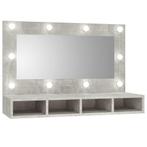 vidaXL Spiegelkast met LED-verlichting 90x31,5x62 cm, Huis en Inrichting, Tafels | Kaptafels, Verzenden, Nieuw