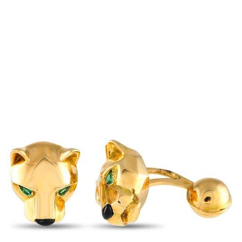 Cartier - Manchetknopen - 18 karaat Geel goud, Panthere 18K, Sieraden, Tassen en Uiterlijk, Antieke sieraden