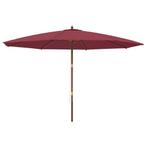 Parasol Bordeaux | 400x273cm | Gebruikt | 46%, Tuin en Terras, Parasols, Ophalen of Verzenden, Nieuw, Meer dan 4 meter, Stokparasol