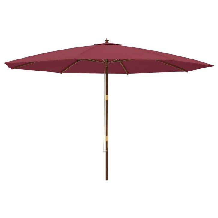 Parasol Bordeaux | 400x273cm | Gebruikt | 46%, Tuin en Terras, Parasols, Meer dan 4 meter, Nieuw, Stokparasol, Ophalen of Verzenden