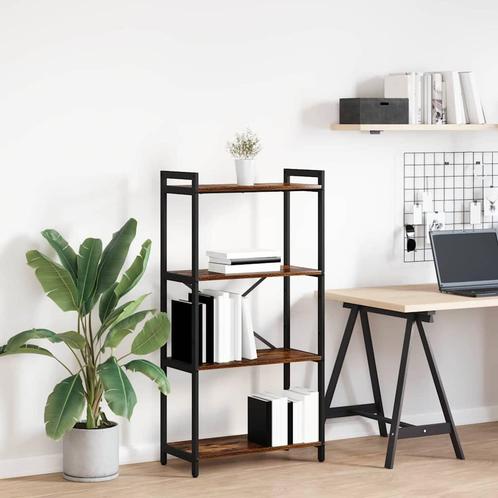 vidaXL Boekenkast Gerookt eiken 60 x 30 x 118 cm Bewerkt, Huis en Inrichting, Kasten | Boekenkasten, Nieuw, Minder dan 50 cm, Overige houtsoorten