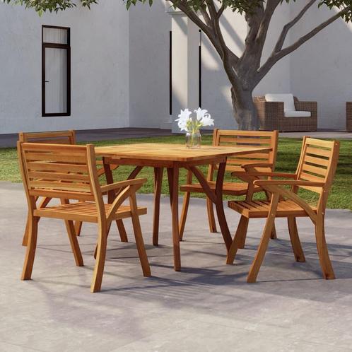 vidaXL Tuintafel 110x110x75 cm massief acaciahout, Tuin en Terras, Tuintafels, Nieuw, Hout, Verzenden