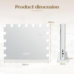 2dekans | Coast Make-up Spiegel met 15 LEDs - wit - 58 x 48, Audio, Tv en Foto, Luidsprekers, Ophalen of Verzenden, Zo goed als nieuw