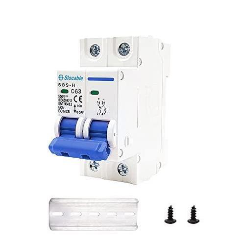 DC 500V 16A 2P miniatuur lijnbeveiligingsschakelaar, Doe-het-zelf en Verbouw, Elektra en Kabels, Nieuw, Verzenden