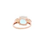 Ring met topaas en citrien 9 kt, Ophalen of Verzenden, Nieuw