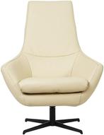 Crème leren moderne draaistoel - Toledo Leer Polar (crème le, Huis en Inrichting, Fauteuils, Nieuw, Ophalen of Verzenden, 75 tot 100 cm