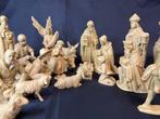 Beeldje, Uitgebreide kerstgroep, 22-delig - 15 cm - geperst, Antiek en Kunst