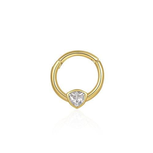 925 zilveren goud vergulde piercing met mini zirkonia, Sieraden, Tassen en Uiterlijk, Kettinghangers, Nieuw, Verzenden