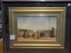 Luigi Nono (1850-1918) - Gruppo di persone e paesaggio, Antiek en Kunst
