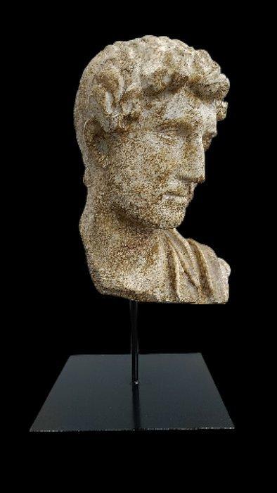 sculptuur, Busto Adriano - 35 cm - marmerstof, Antiek en Kunst, Antiek | Keramiek en Aardewerk