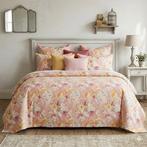 BA166 - Sprei met bloemen - met omrande randen – Acquerello
