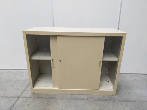 Metalen werkplaatskast met schuifdeuren - 89x120x45 cm - met, Huis en Inrichting, Kasten | Overige, Ophalen of Verzenden