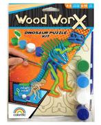 Wood WorX Dinosaur Puzzle Kit - Houten model set incl. verf, Ophalen of Verzenden, Nieuw
