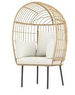 Grote Rotan Loungefauteuil – Eivormig en Weerbestendig, Tuin en Terras, Tuinstoelen, Verzenden, Nieuw