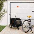 vidaXL Hondenfietstrailer oxford stof en ijzer zwart, Verzenden, Nieuw