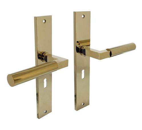 Intersteel deurklink Bau-Stil op langschild SL56 PVD, Doe-het-zelf en Verbouw, Hang- en Sluitwerk, Verzenden