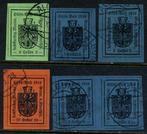 Italië 1918 - Merano - 2 + 5 + 10 hellers, 1 paar + 4, Gestempeld