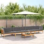 vidaXL 5-delige Loungeset pallet met kussens massief, Tuin en Terras, Tuinsets en Loungesets, Verzenden, Nieuw, Hardhout, Loungeset