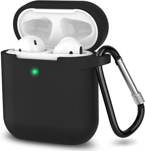 Silicone Case - Apple Airpods 2019  - Zwart (Hoesjes), Telecommunicatie, Mobiele telefoons | Hoesjes en Frontjes | Overige merken