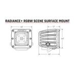 Rigid Industries Radiance+ Scene RGBW Surface Mount - Pair -, Ophalen of Verzenden, Nieuw
