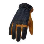 Torc hollywood gold motorhandschoenen denim-leer, Verzenden, Nieuw met kaartje