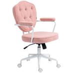 TRUUSK Roze Bureaustoel met Geknoopte Zachte Bekleding - In, Huis en Inrichting, Bureaustoelen, Verzenden, Nieuw