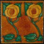 Jugendstil Tegel - Floraal decor - Art Nouveau - 1900-1910, Antiek en Kunst, Antiek | Glas en Kristal