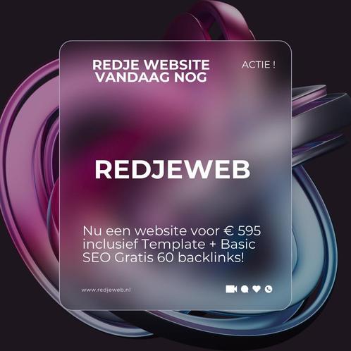 Website laten maken - vanaf € 595! - Redjeweb.nl, Diensten en Vakmensen, Webdesigners en Hosting, Webdesign, Website Bouw, Zoekmachine-optimalisatie