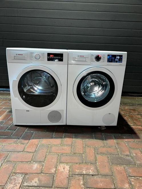 Gave Bosch 9KG Wasmachine Bosch 8KG Warmtepompdroger!, Witgoed en Apparatuur, Wasmachines, Minder dan 85 cm, 1200 tot 1600 toeren