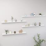 vidaXL Wandschappen 4 st 115x9x3 cm hoogglans wit, Verzenden, Nieuw
