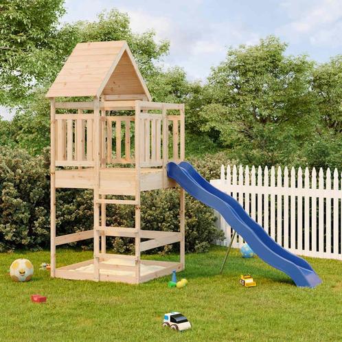 vidaXL Speelhuis massief grenenhout, Kinderen en Baby's, Speelgoed | Buiten | Speeltoestellen, Nieuw, Verzenden