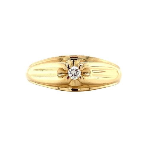 Gouden ring met diamant 18 krt, Sieraden, Tassen en Uiterlijk, Ringen, Nieuw, Ophalen of Verzenden