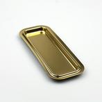 Gebaksschoteltje kunststof Rechthoek (Eclair) Goud 170x65mm, Hobby en Vrije tijd, Verzenden, Nieuw