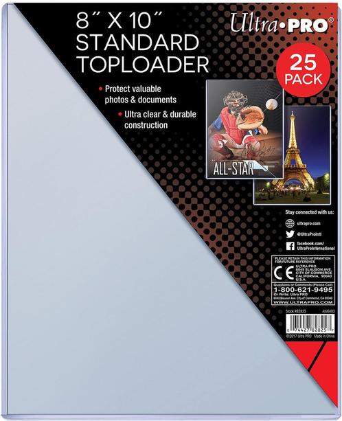 Standard Toploader 8 x 10 (25 stuks) | Ultra Pro - Trading, Hobby en Vrije tijd, Verzamelkaartspellen | Overige, Nieuw, Verzenden