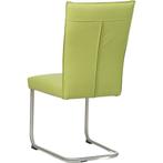 Leren eetkamerstoel Retro - Toledo Lime (felgroen) -, Huis en Inrichting, Stoelen, Nieuw, Leer, Ophalen of Verzenden, Leren eetkamerstoel Retro - Toledo Lime (felgroen) - Sledepoot staal rond RVS past perfect in uw interieur als u woonstijl: Modern is.