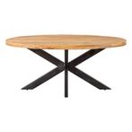 Mangohouten Eettafel Ovaal Oscar 210x100 cm (6cm), 100 tot 150 cm, Verzenden, Industriële meubels, Ovaal